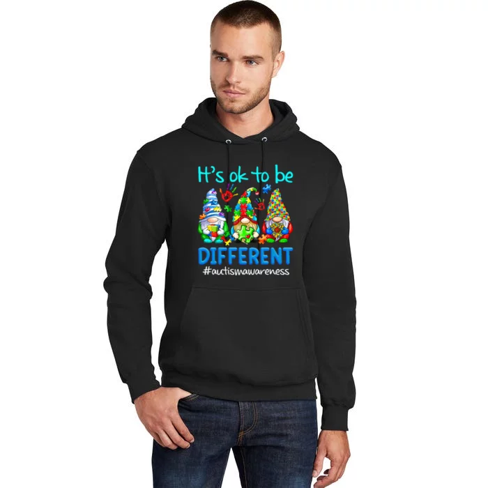 Autism Awareness Gnomes Its Ok To Be Different Tall Hoodie