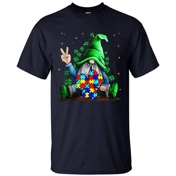 Autism Awareness Gnomes Shamrock St Patricks Day Gifts Tall T-Shirt