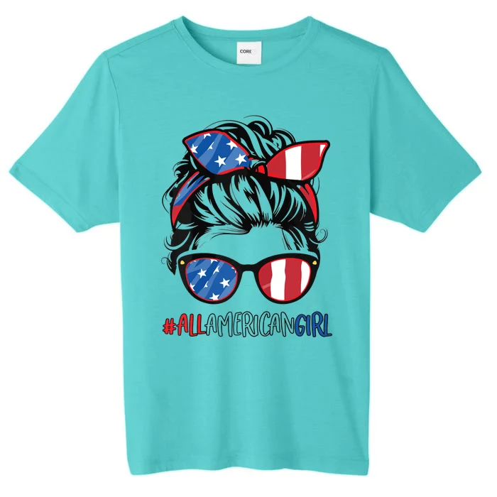 All American Girls 4th Of July Bleached Shirts Daughter USA ChromaSoft Performance T-Shirt