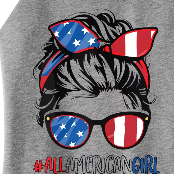 All American Girls 4th Of July Bleached Shirts Daughter USA Women’s Perfect Tri Rocker Tank