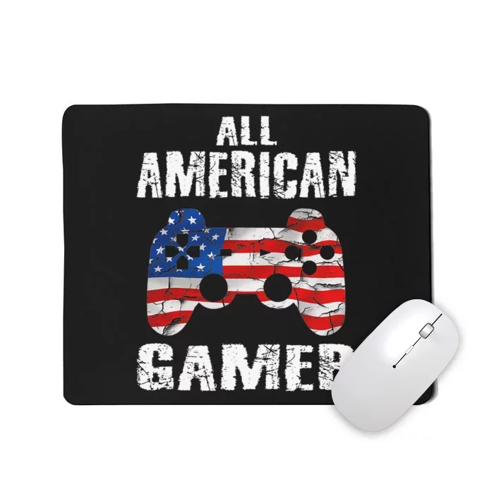 All American Gamer 4th Of July Video Games Mousepad