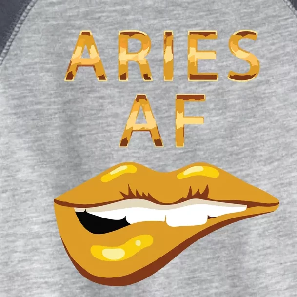 Aries Af Gold Sexy Lip Birthday Toddler Fine Jersey T-Shirt