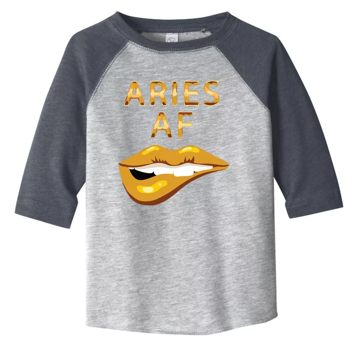 Aries Af Gold Sexy Lip Birthday Toddler Fine Jersey T-Shirt