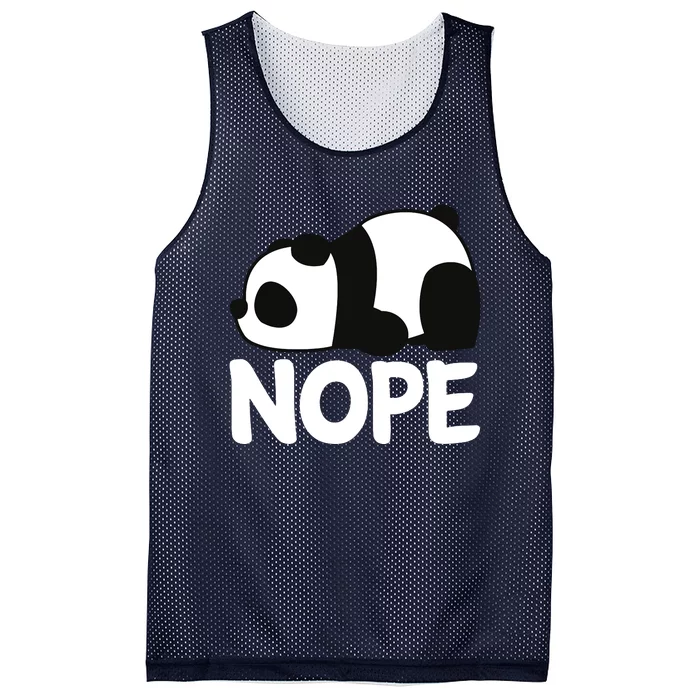 Adorable Animal Graphic Tired Sleeping Nope Cute Panda Bear Mesh Reversible Basketball Jersey Tank