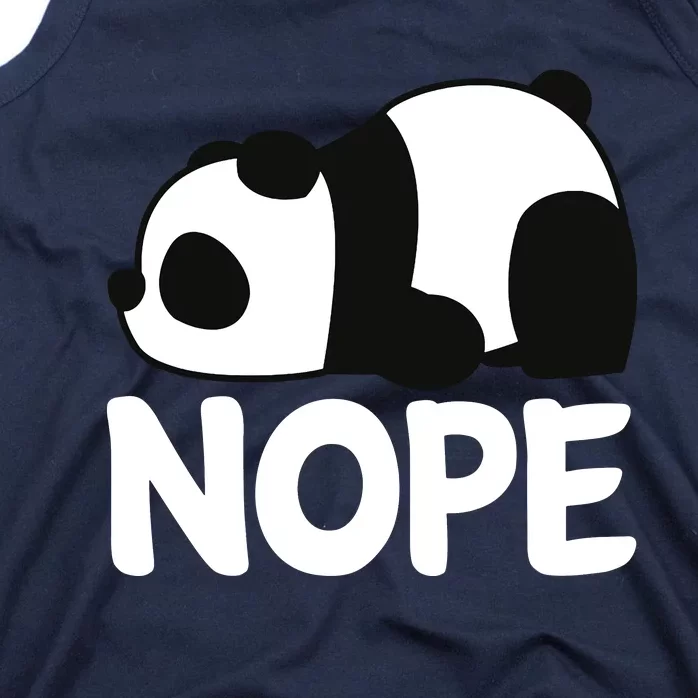 Adorable Animal Graphic Tired Sleeping Nope Cute Panda Bear Tank Top