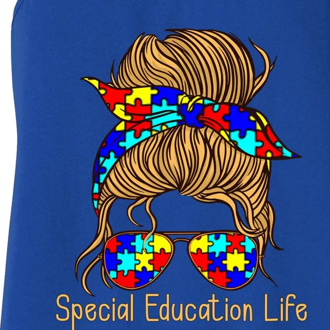 Autism Awareness Gift Sped Teacher Special Education Teacher Cool Gift Women's Racerback Tank