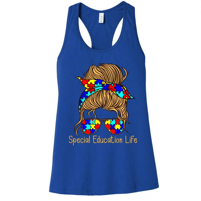 Autism Awareness Gift Sped Teacher Special Education Teacher Cool Gift Women's Racerback Tank