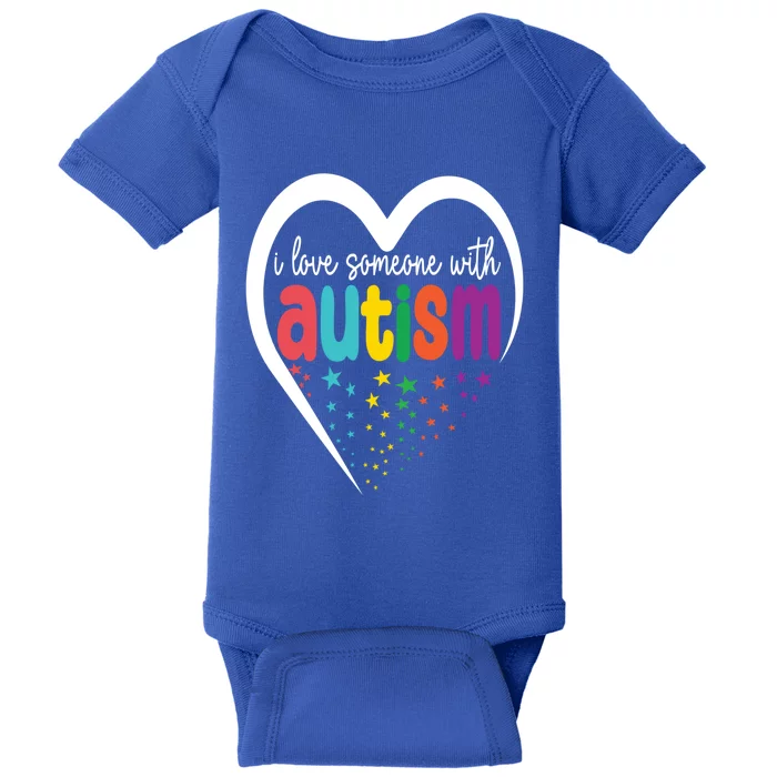 Autism Awareness Gift I Love Someone With Autism Gift Baby Bodysuit