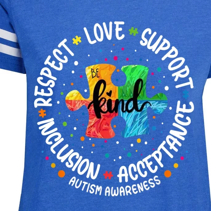 Autism Awareness Great Gift Respect Love Support Autism Cute Gift Enza Ladies Jersey Football T-Shirt