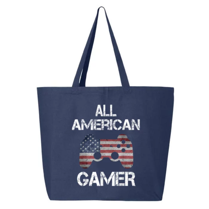 All American Gamer 4th Of July Video Games 25L Jumbo Tote