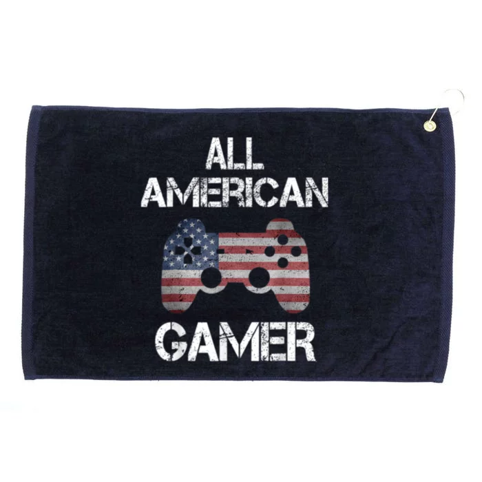 All American Gamer 4th Of July Video Games Grommeted Golf Towel