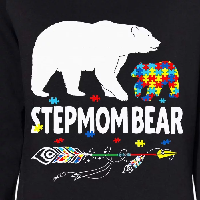 Autism Awareness Gift Stepmom Bear Support Autistic Autism Womens California Wash Sweatshirt