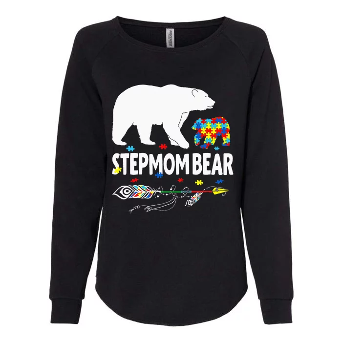 Autism Awareness Gift Stepmom Bear Support Autistic Autism Womens California Wash Sweatshirt