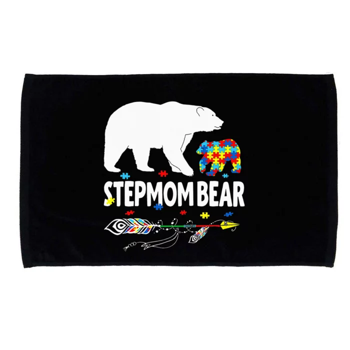 Autism Awareness Gift Stepmom Bear Support Autistic Autism Microfiber Hand Towel