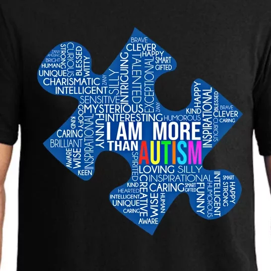 Autism Awareness Gift I Am More Than Autism Puzzle Gift Pajama Set