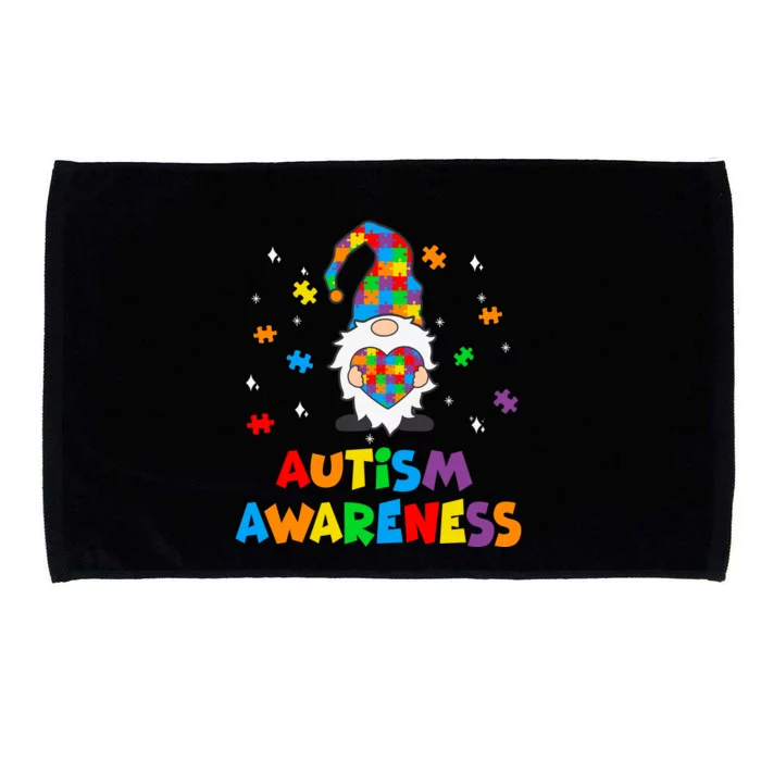 Autism Awareness Gnomes Heart Puzzle Microfiber Hand Towel