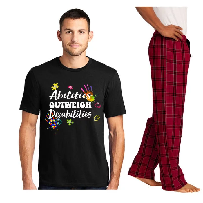 Autism Awareness Gift Abilities Outweigh Disabilities Funny Gift Pajama Set