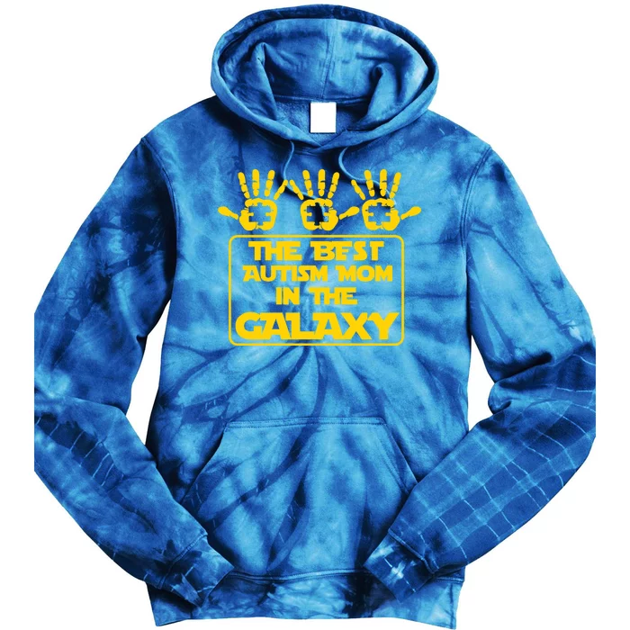 Autism Awareness Gift For Best In The Galaxy Autism Mom Funny Gift Tie Dye Hoodie