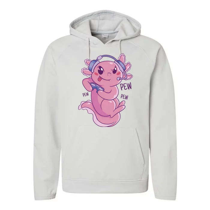 Axolotl Animal Gamer Cute Performance Fleece Hoodie