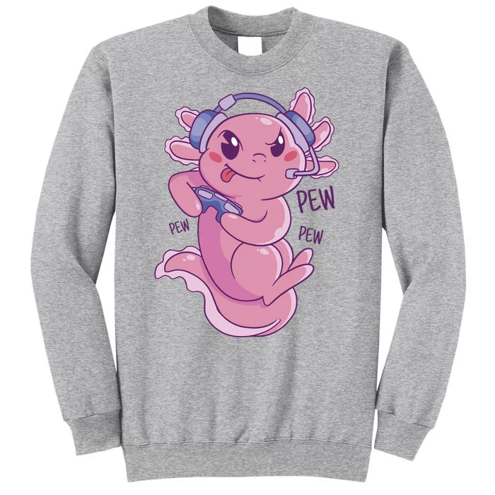 Axolotl Animal Gamer Cute Tall Sweatshirt