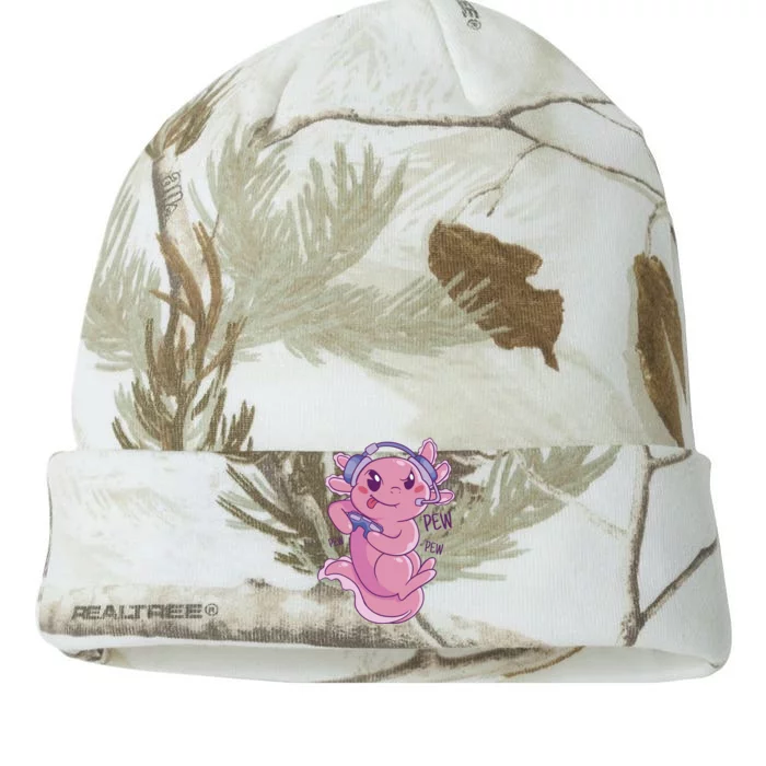 Axolotl Animal Gamer Cute Kati - 12in Camo Beanie