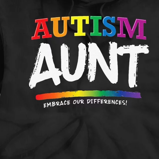 Autism Awareness Gift For Aunt, Autistic Support Idea Tie Dye Hoodie