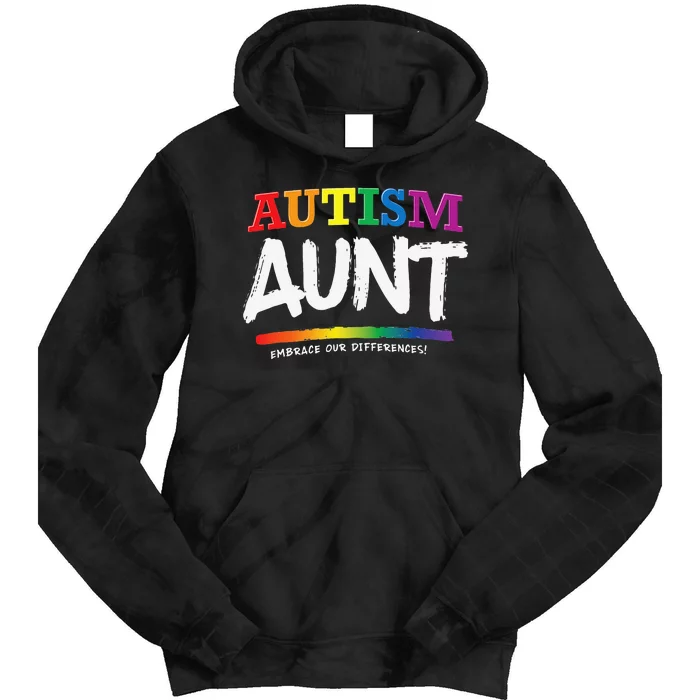 Autism Awareness Gift For Aunt, Autistic Support Idea Tie Dye Hoodie