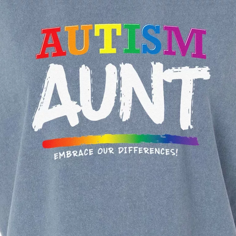 Autism Awareness Gift For Aunt, Autistic Support Idea Garment-Dyed Women's Muscle Tee