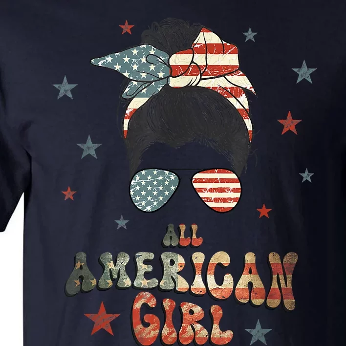 All American Girl 4th Of July Patriotic Tall T-Shirt