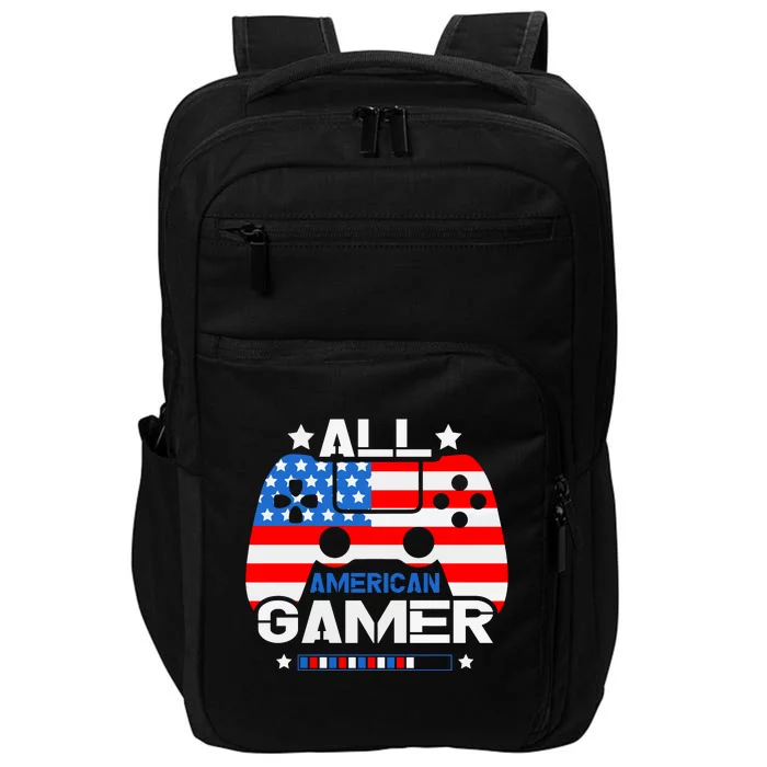 All American Gamer 4th Of July Boy Impact Tech Backpack