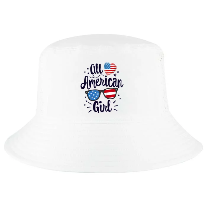 All American Girl USA America Flag Cool Comfort Performance Bucket Hat