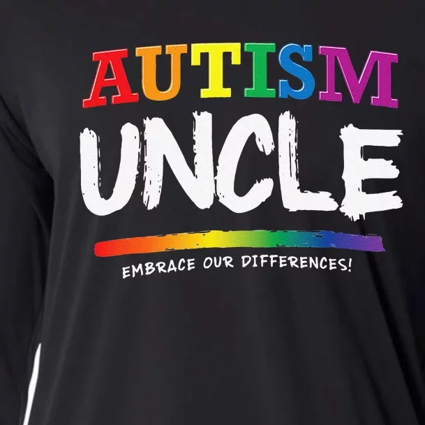 Autism Awareness Gift For Uncles, Uncle Graphic Print Cooling Performance Long Sleeve Crew