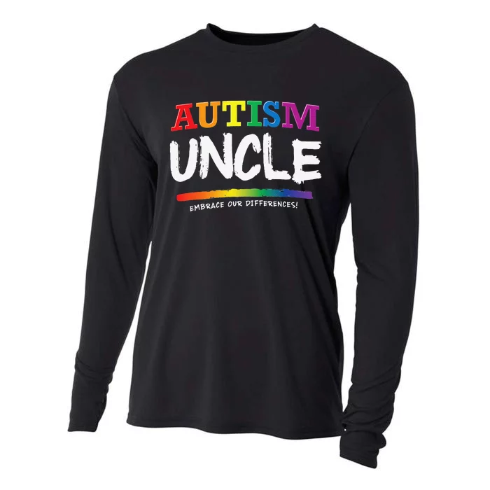 Autism Awareness Gift For Uncles, Uncle Graphic Print Cooling Performance Long Sleeve Crew