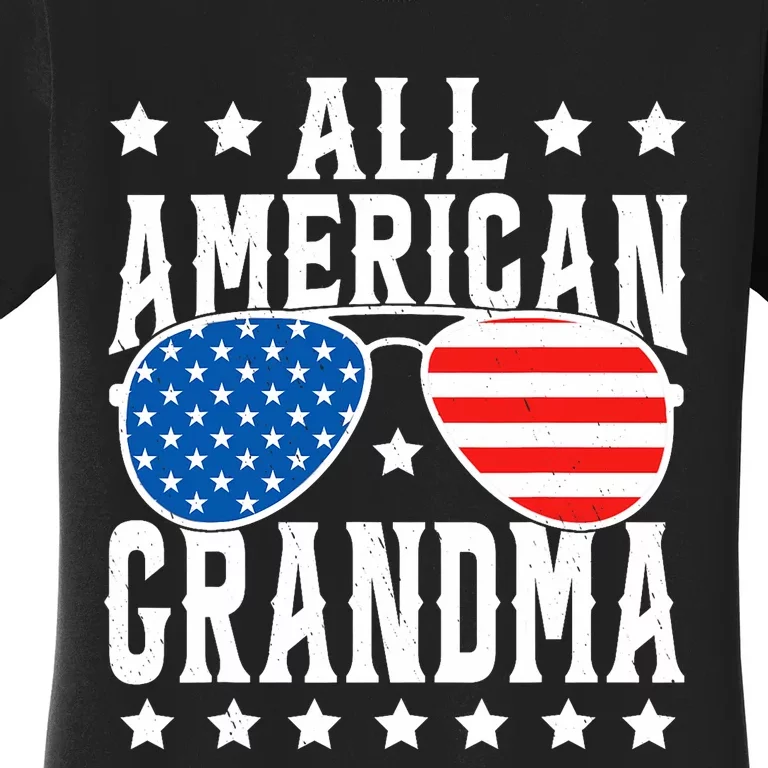 All American Grandma 4th Of July Patriotic Usa Sunglasses Women's T-Shirt