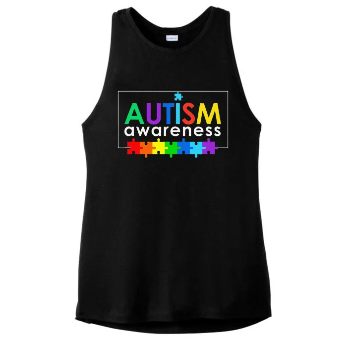 Autism Awareness Gift Ladies Tri-Blend Wicking Tank