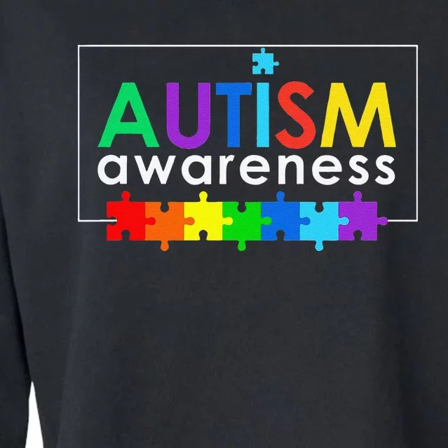 Autism Awareness Gift Cropped Pullover Crew