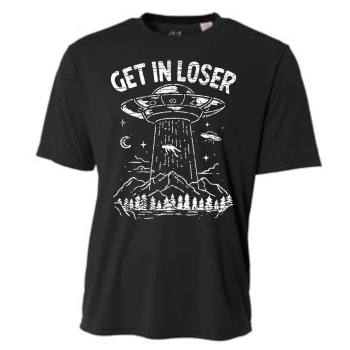 Alien Abduction Get In Loser Ufo Cooling Performance Crew T-Shirt