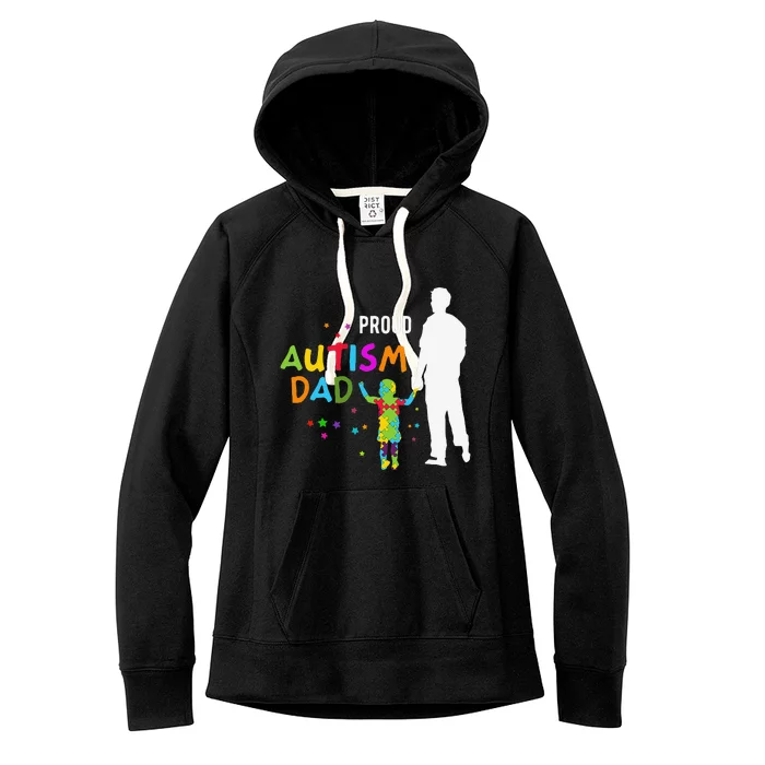 Autism Awareness Gifts For Men Proud Autism Dad Women's Fleece Hoodie