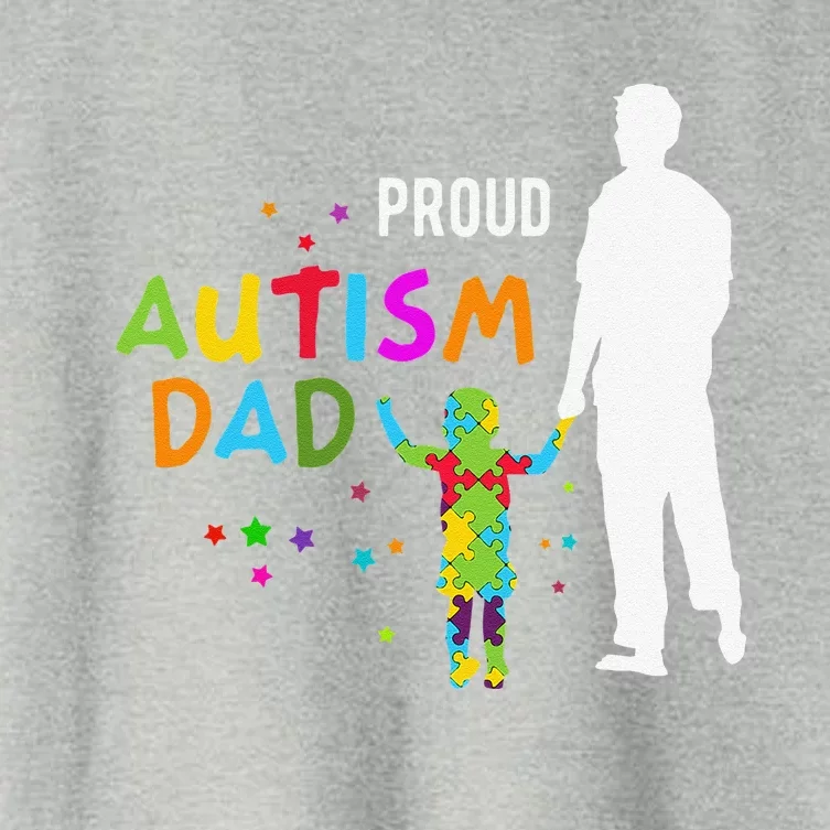 Autism Awareness Gifts For Men Proud Autism Dad Women's Crop Top Tee