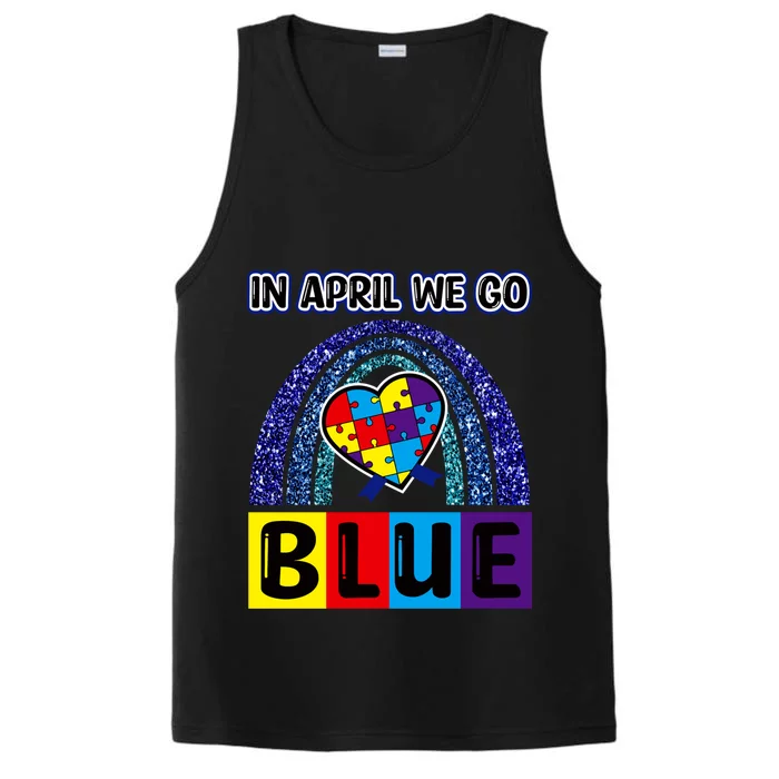 Autism Awareness Gift In April Go Blue Acceptance Gift Performance Tank