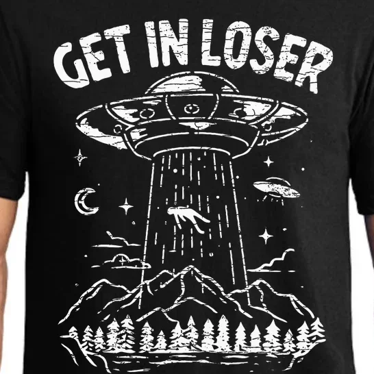 Alien Abduction Get In Loser Ufo Pajama Set