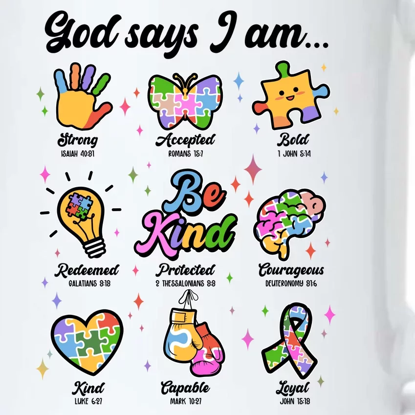 Autism Awareness God Says I Am Black Color Changing Mug