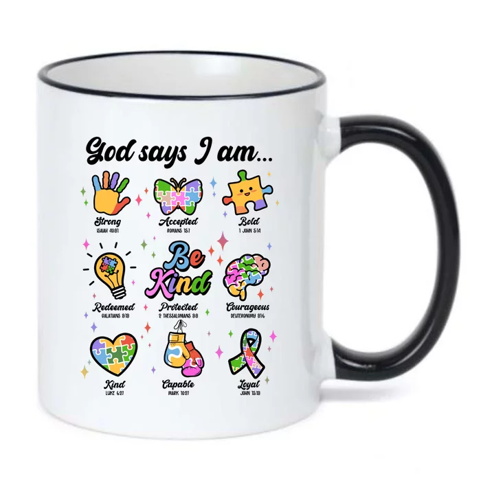 Autism Awareness God Says I Am Black Color Changing Mug