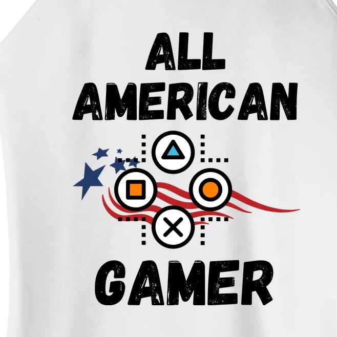 All American Gamer 4th Of July Women’s Perfect Tri Rocker Tank