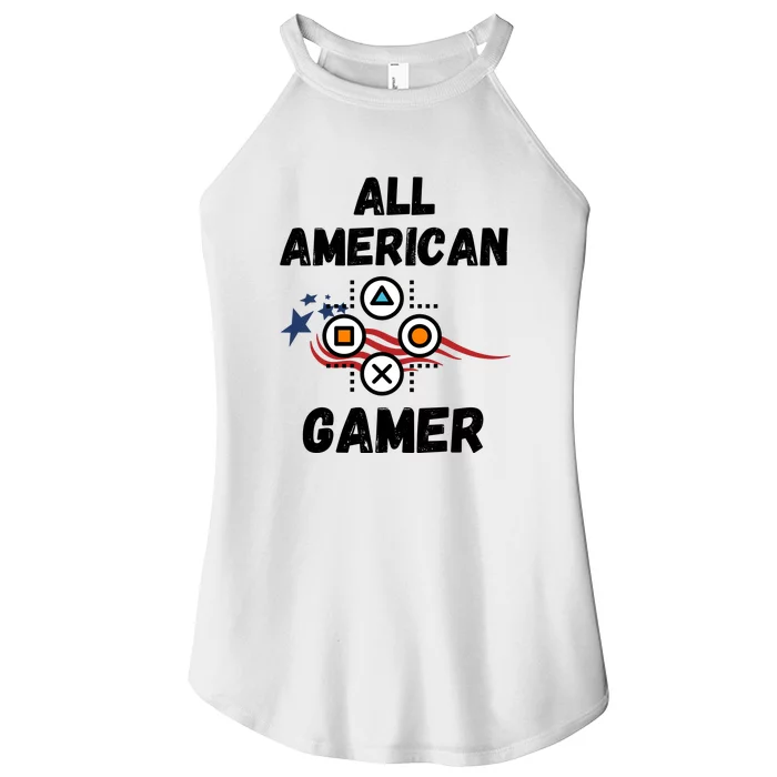 All American Gamer 4th Of July Women’s Perfect Tri Rocker Tank