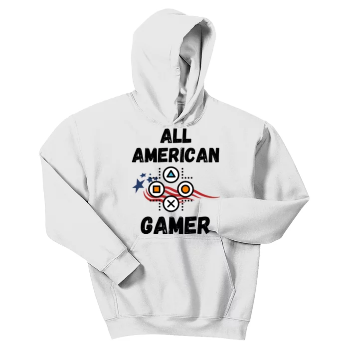 All American Gamer 4th Of July Kids Hoodie