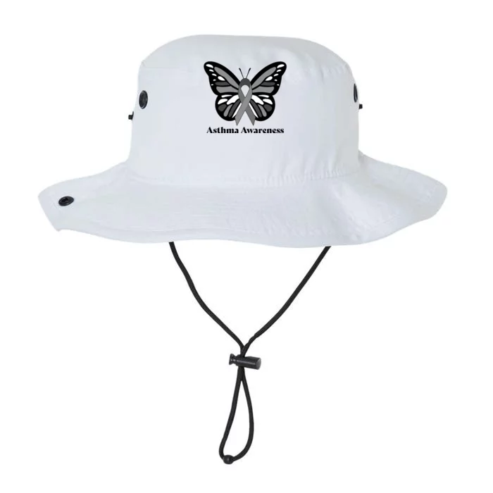 Asthma Awareness Gray Ribbon Butterfly Legacy Cool Fit Booney Bucket Hat