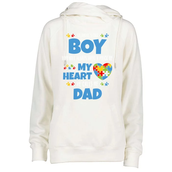 Autism Awareness Gift Autism Dad Funny Gift Womens Funnel Neck Pullover Hood