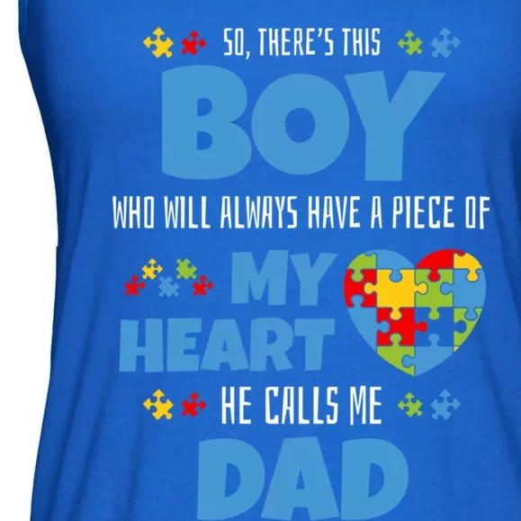 Autism Awareness Gift Autism Dad Funny Gift Ladies Essential Flowy Tank