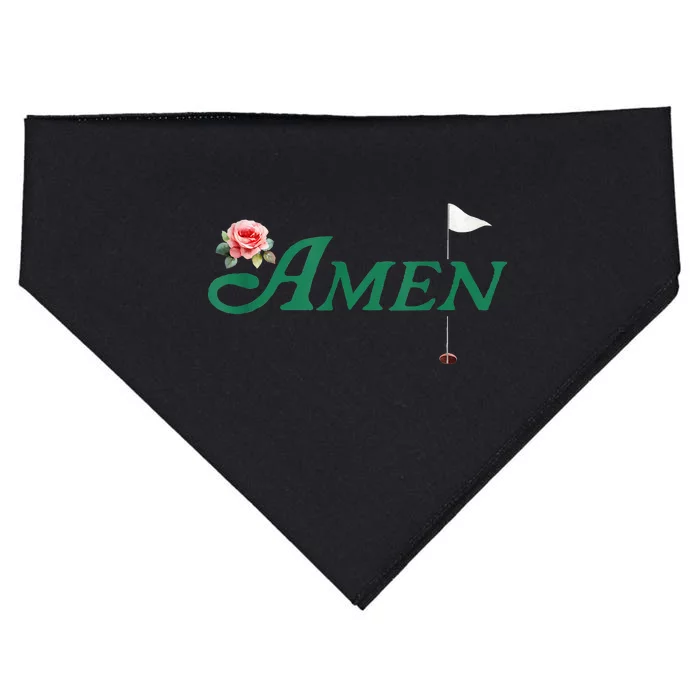 Amen Azalea Golf Masters Floral Golfing Enthusiast USA-Made Doggie Bandana